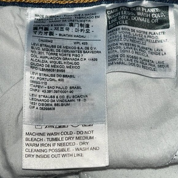 LEVI'S BIG E WEDGIE Blue Jeans - Like New - Dark Wash -Button 'Fly -  Size 27X27 - Picture 12 of 14